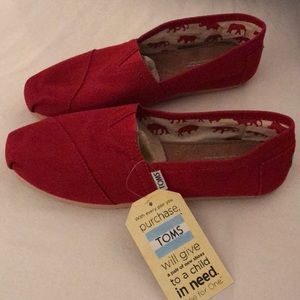 Toms Red Canvas Shoe